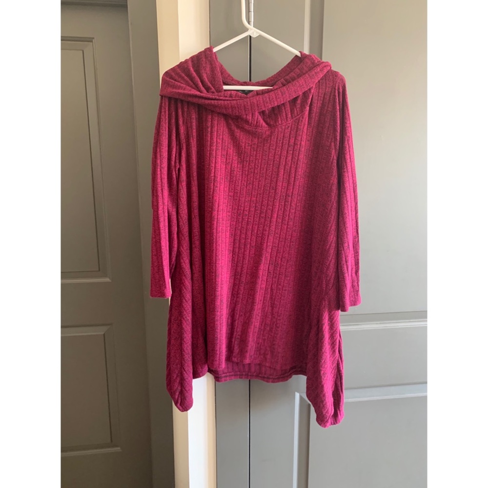 French Laundry - Pink Cowl Sweater - Size 3X